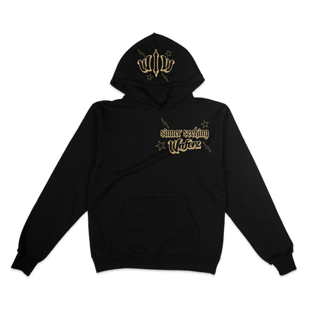 Waferz x Sinner Seeking: Black Hoodie