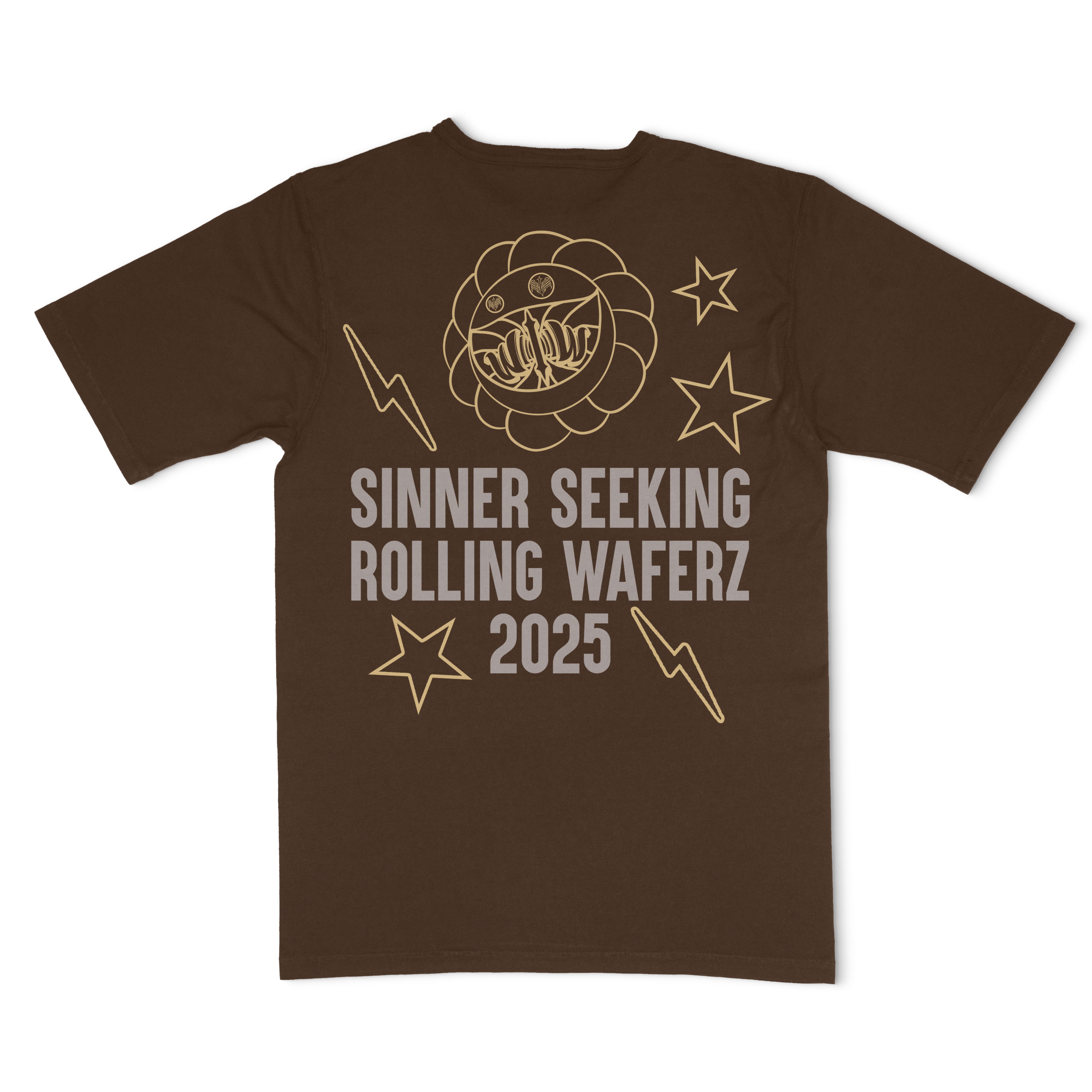 Waferz X Sinner Seeking: Brown Tee