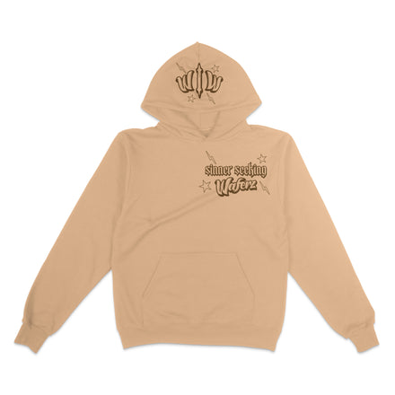 Waferz x Sinner Seeking: Tan Hoodie